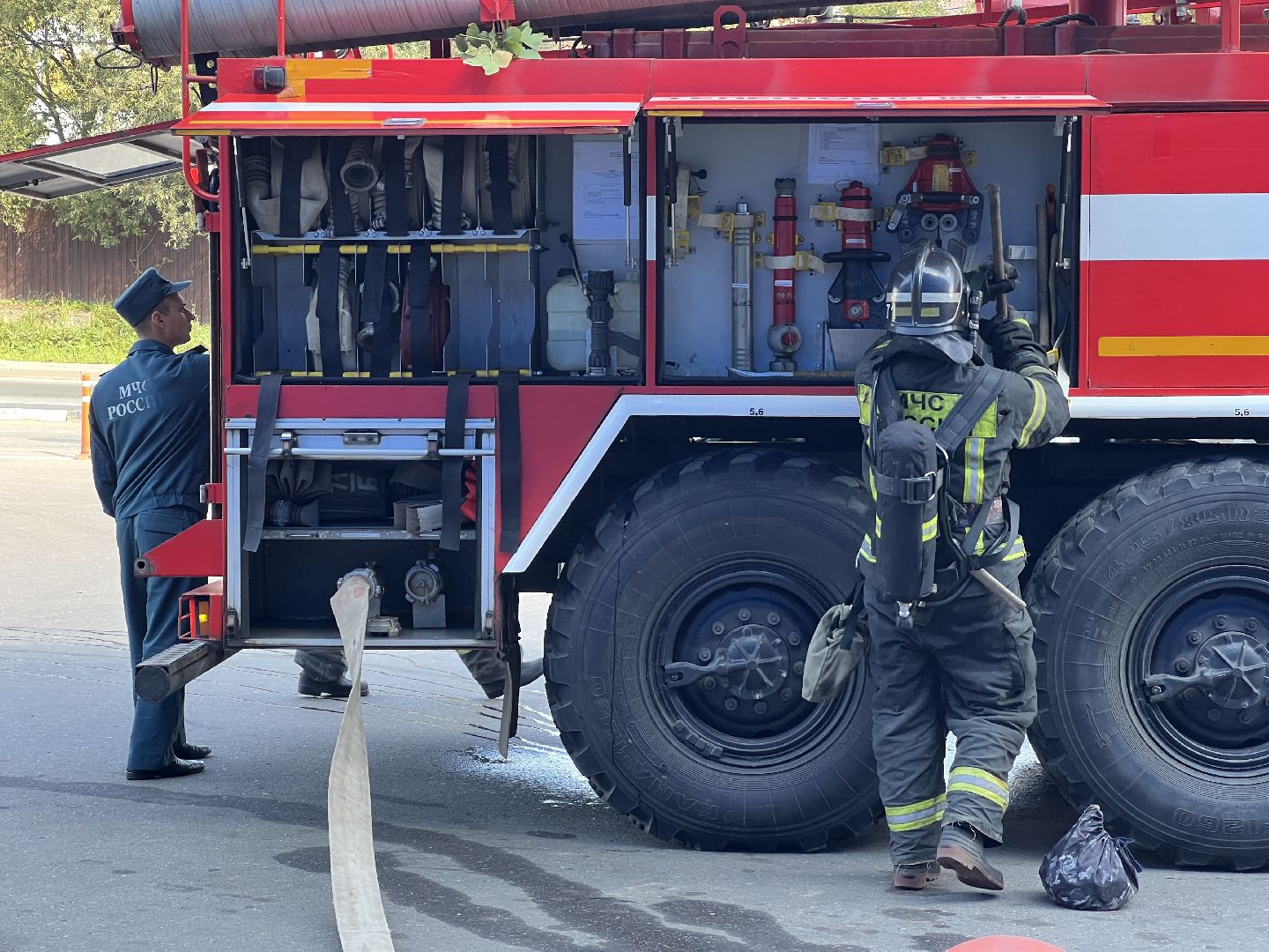Химки, эвакуация, пожарные, МЧС, тренировочная эвакуация