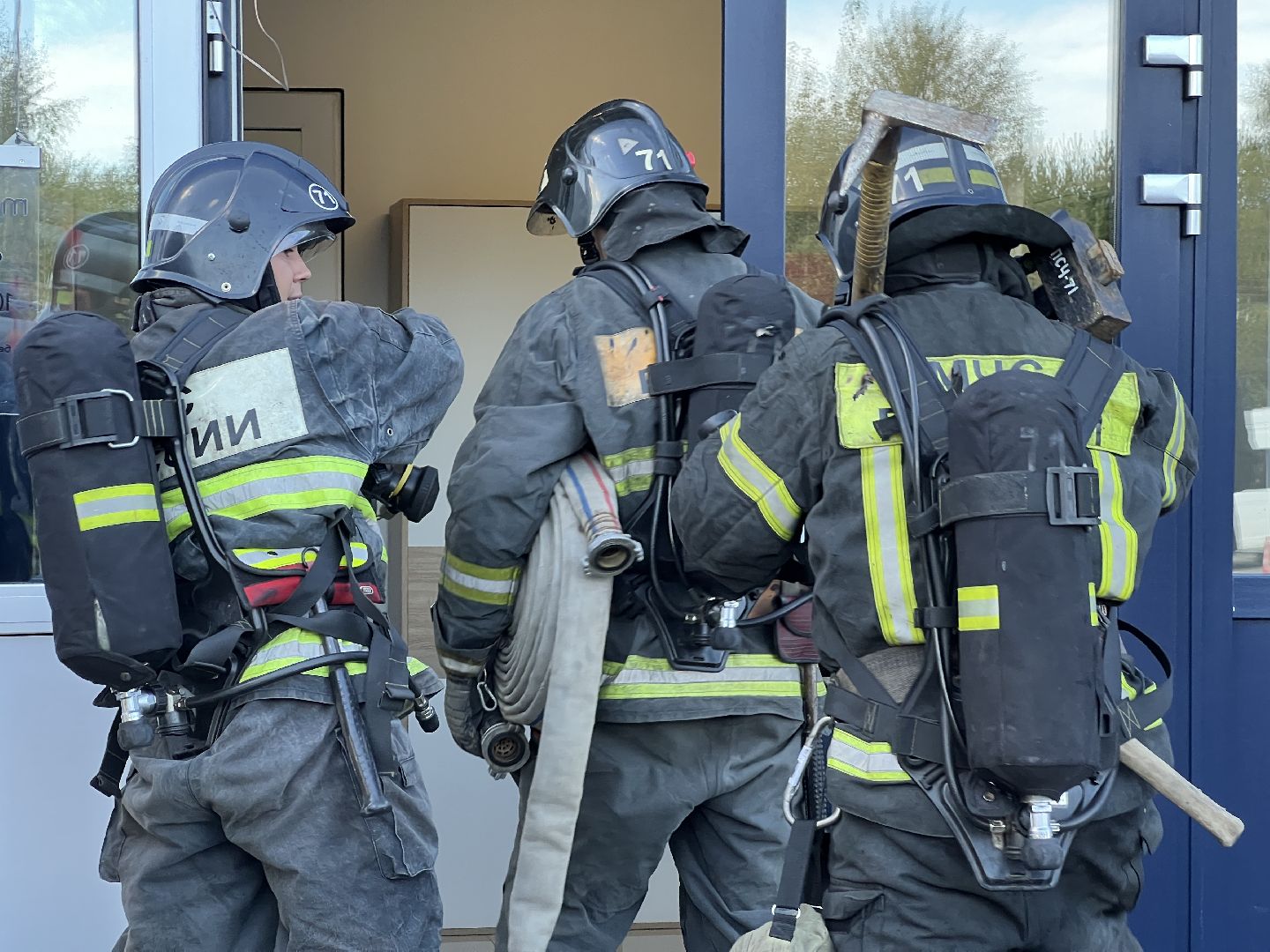 Химки, эвакуация, пожарные, МЧС, тренировочная эвакуация