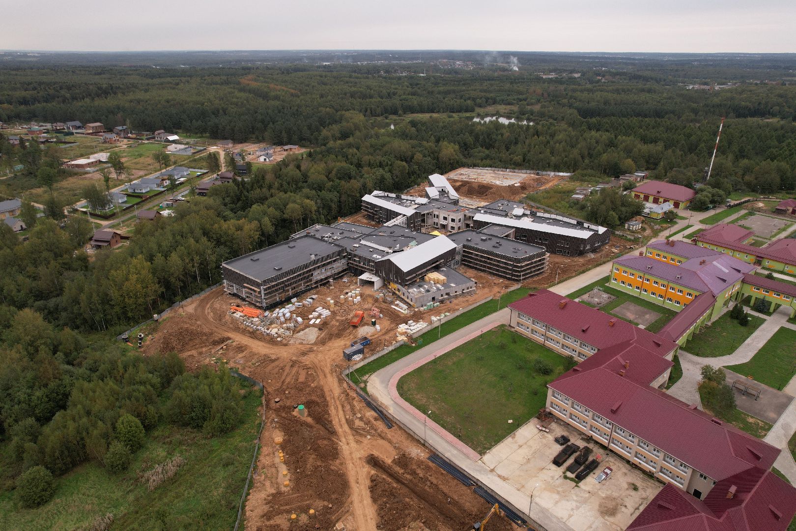 центр, глухие,строительство, видео с коптера,