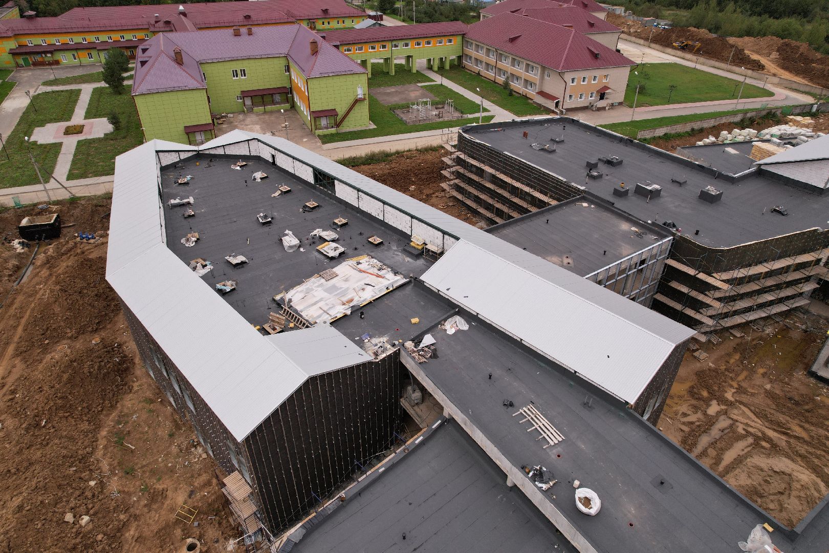 центр, глухие,строительство, видео с коптера,