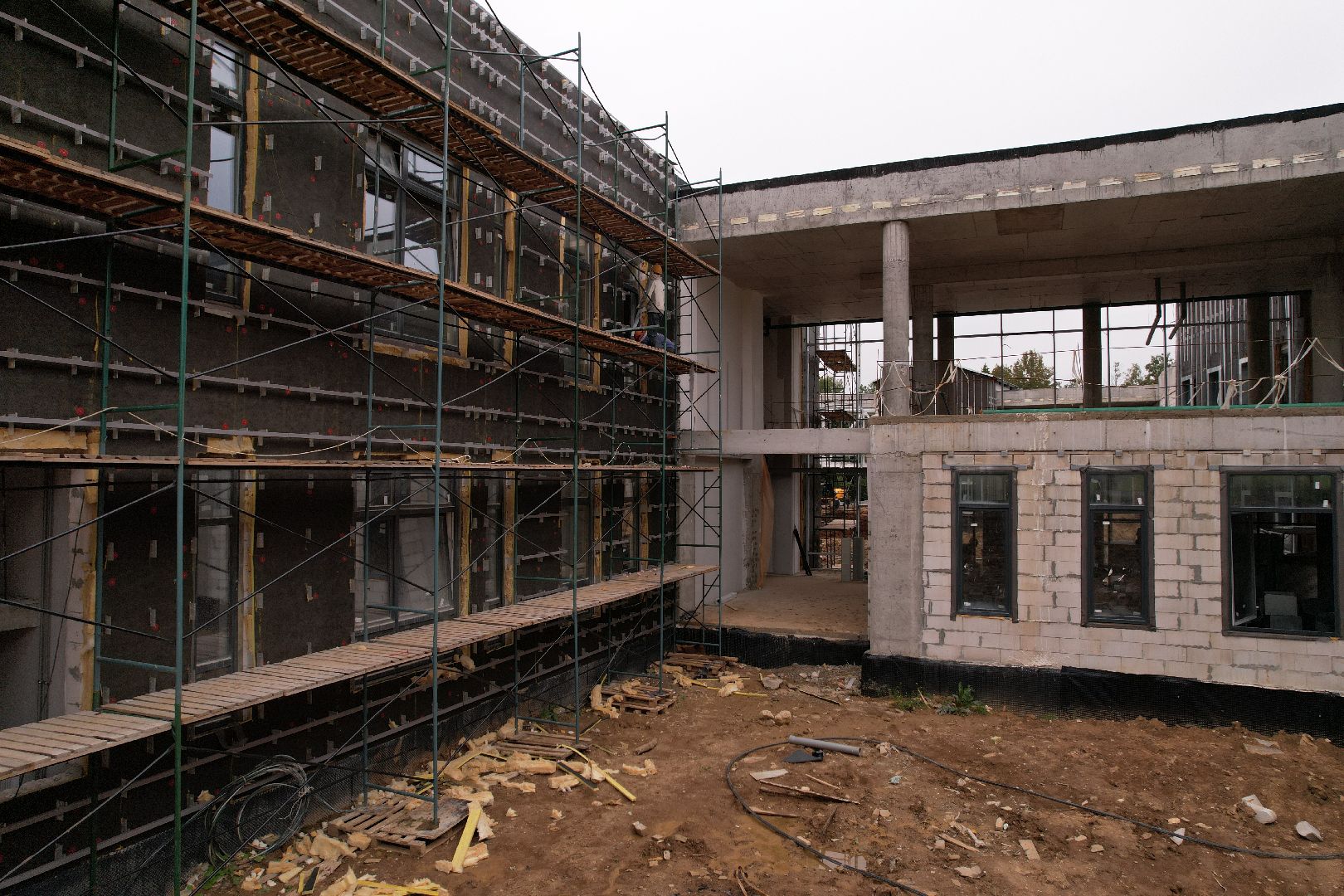 центр, глухие,строительство, видео с коптера,