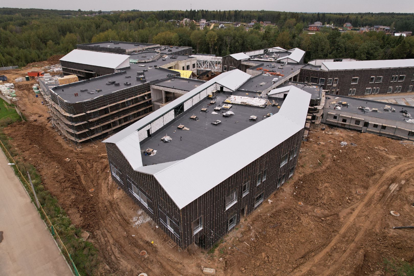 центр, глухие,строительство, видео с коптера,