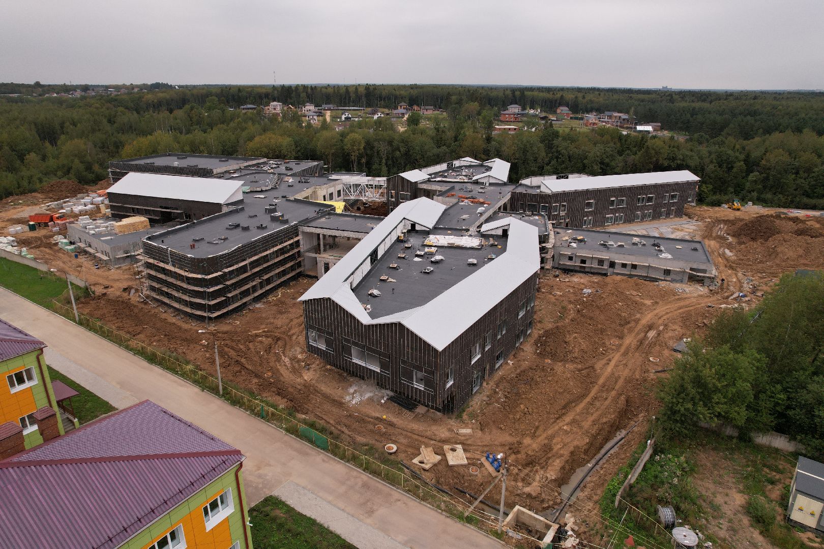 центр, глухие,строительство, видео с коптера,