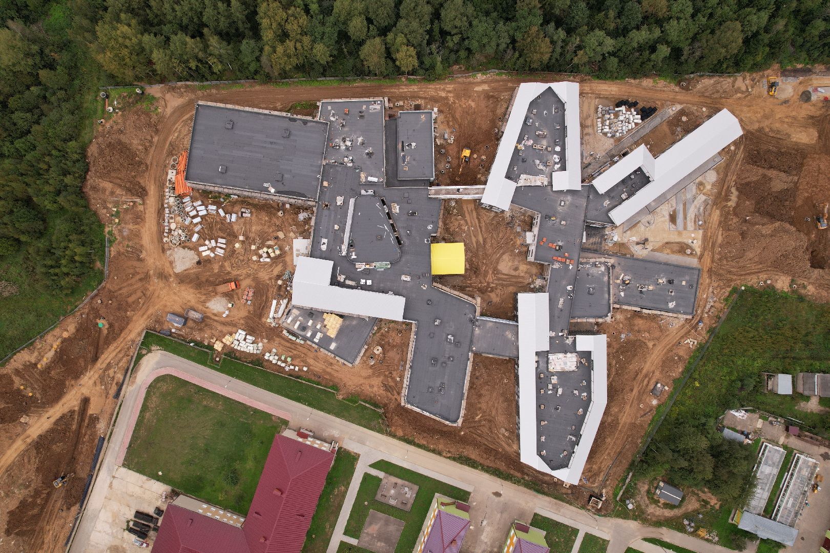 центр, глухие,строительство, видео с коптера,