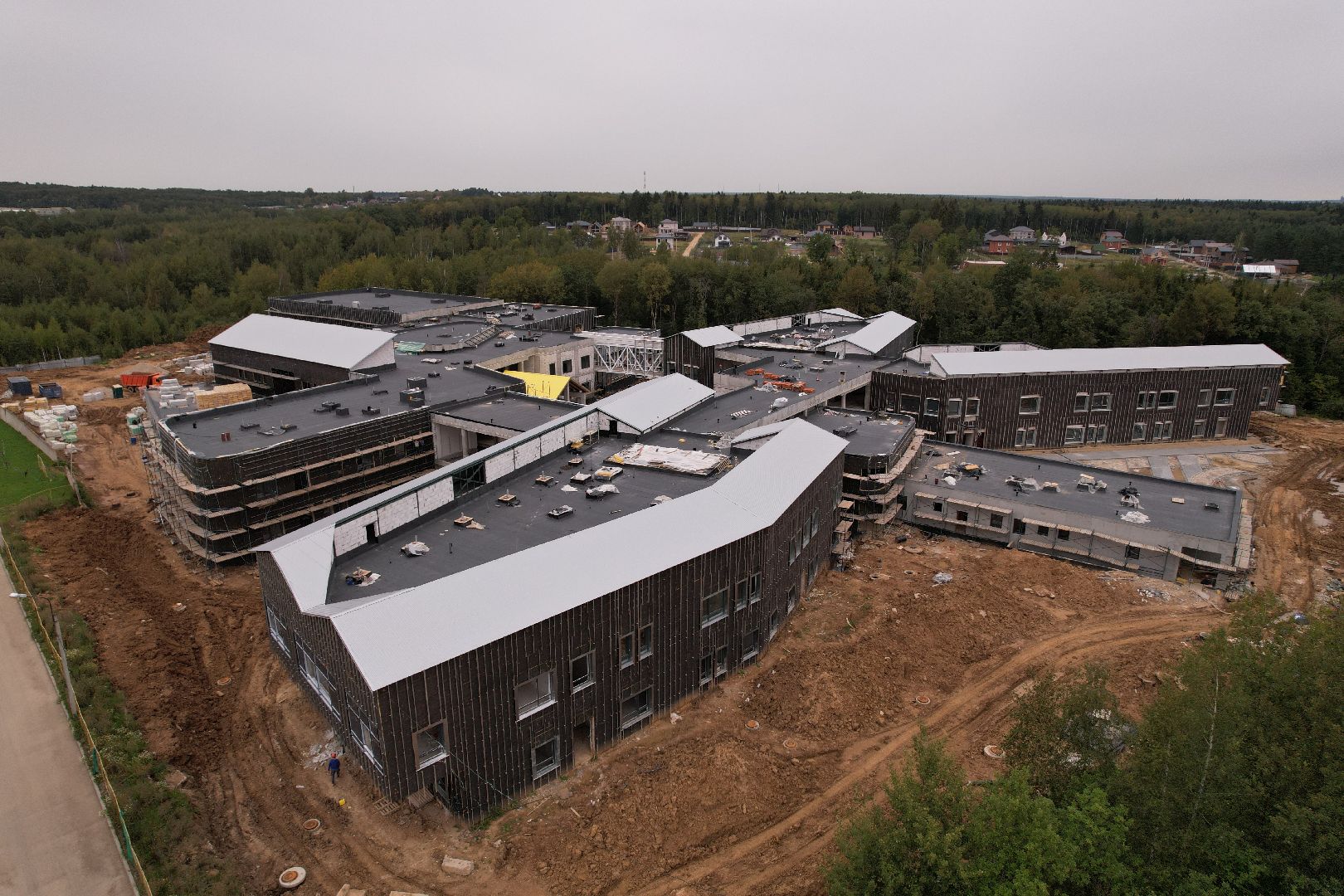 центр, глухие,строительство, видео с коптера,