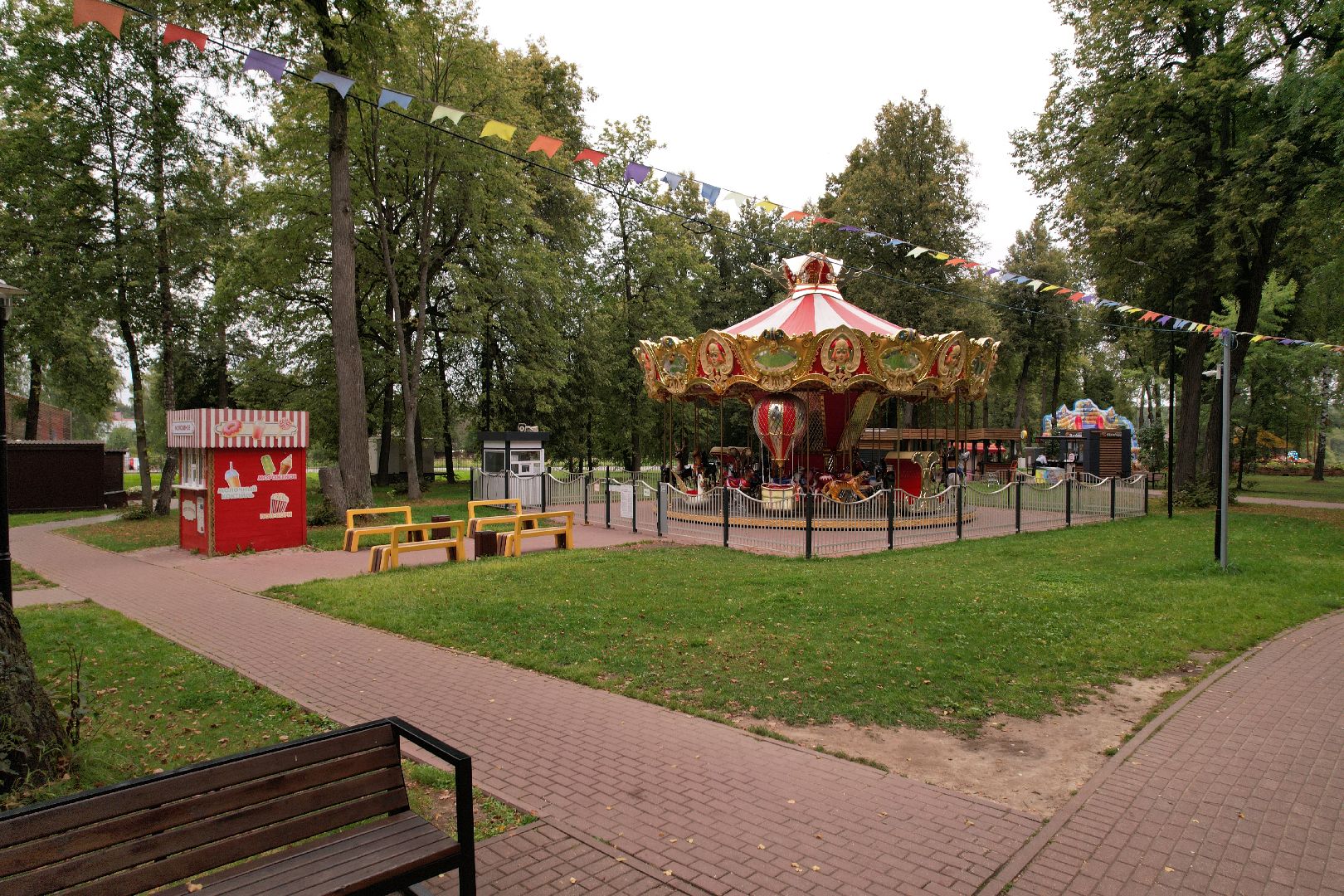 парк, пруды,сергиев посад, видео с коптера,