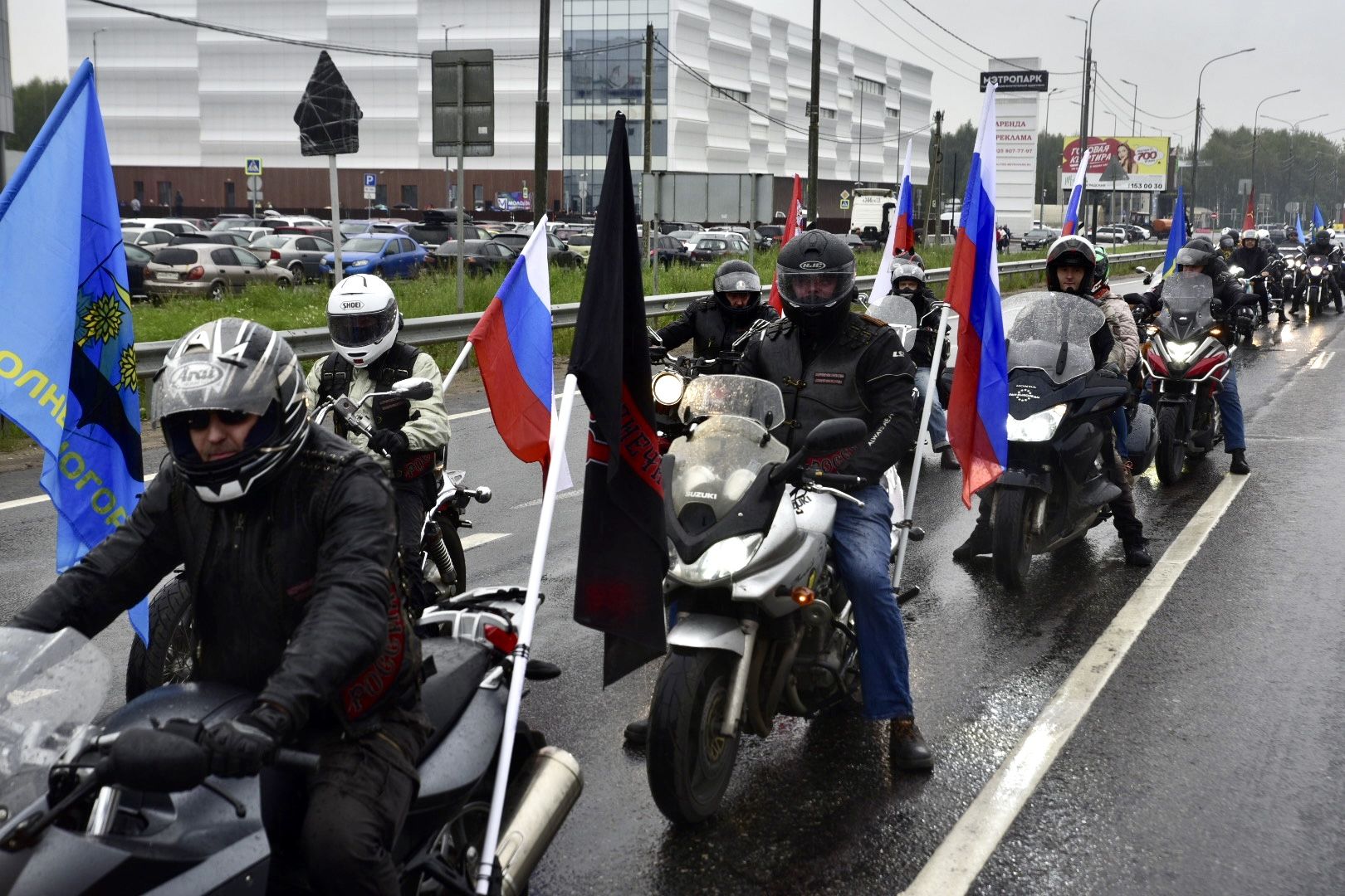 Солнечногорск, автопробег, мотоциклы, автомобили, флешмоб