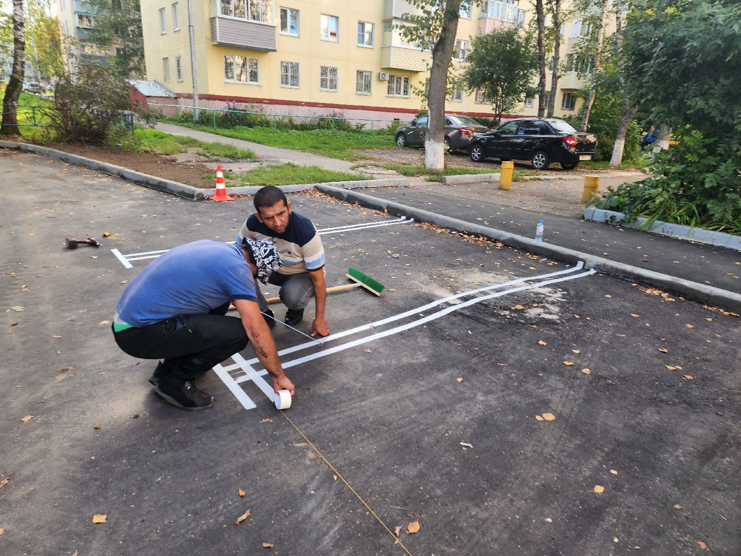Серпухов, Подмосковье, благоустройство, разметка дороги, благоустройство