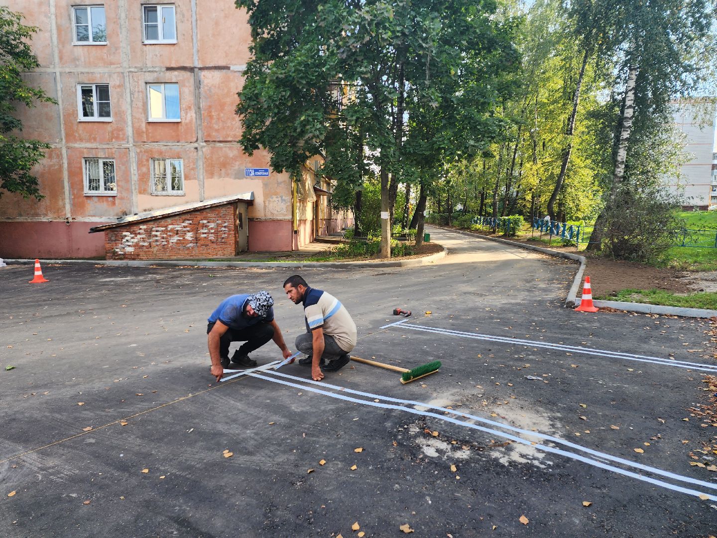 Серпухов, Подмосковье, благоустройство, разметка дороги, благоустройство