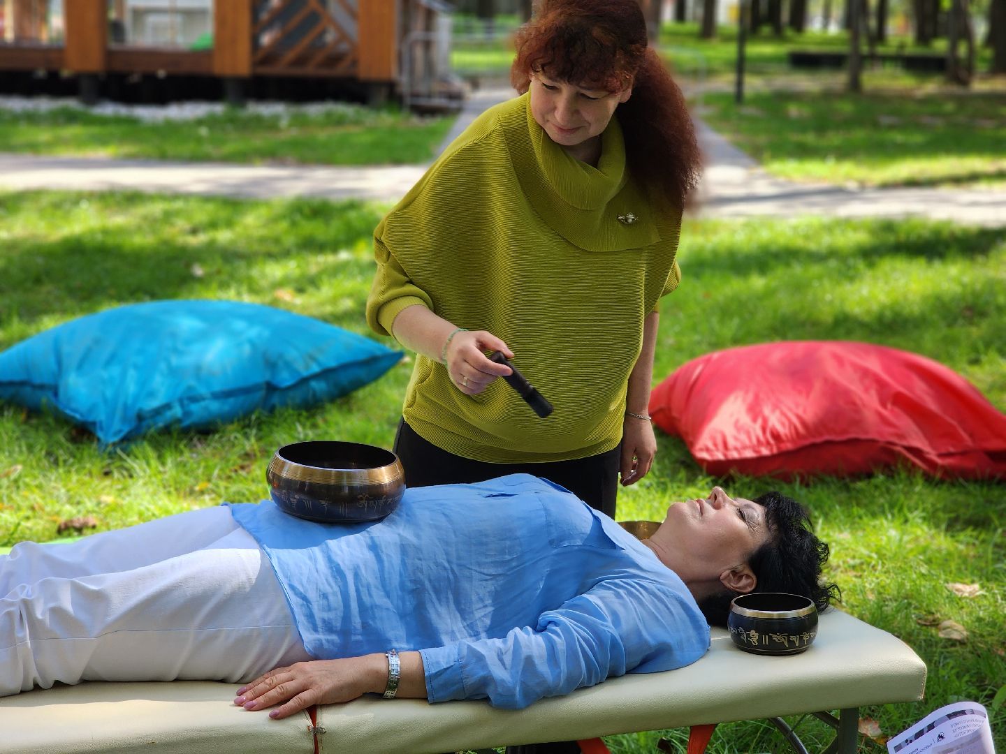 активное долголетие, серпухов, медитация, парк олега степанова, поющие чаши, психолог,