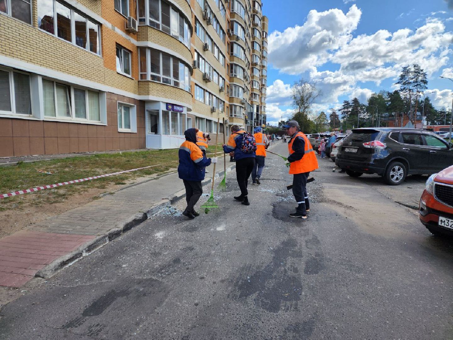 Раменское, ЧП, устранение последствий разрушения беспилотником