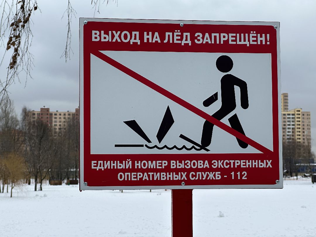 Реутов, безопасность, тонкий лёд, Фабричный пруд, парк на воде