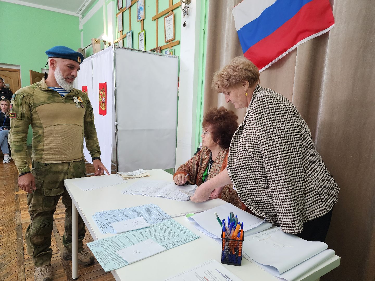 Выборы, голосование, доброволец, боец, СВО, Дедовск