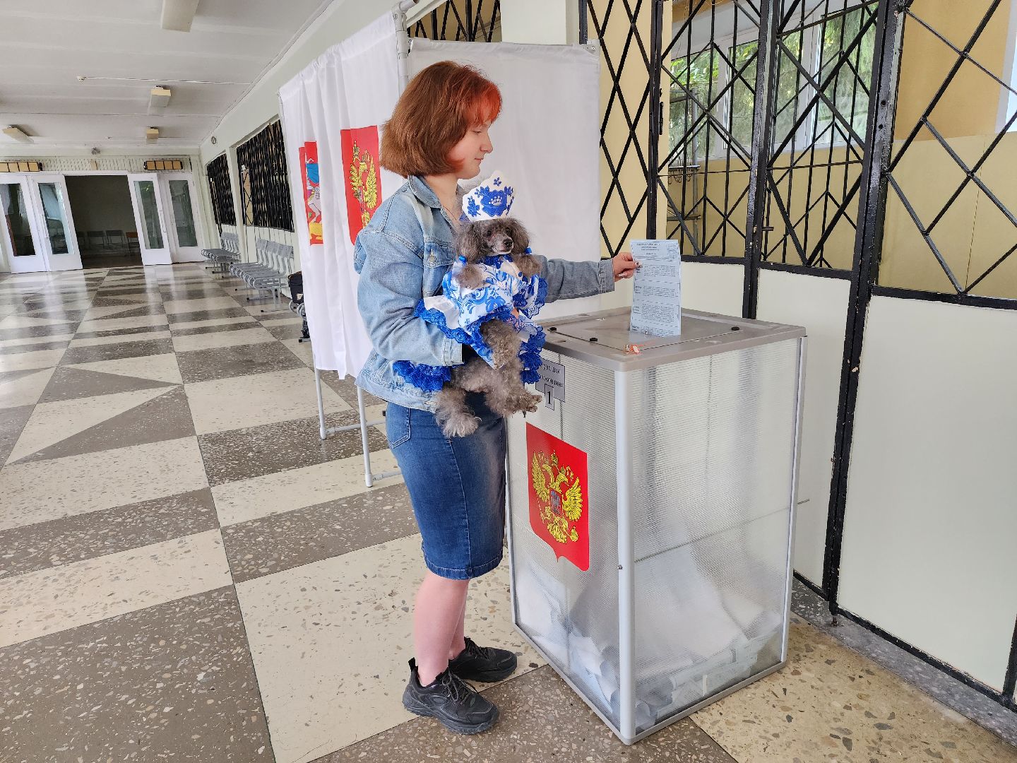 выборы, выборы губернатора московской области, собака, матрешка, подмосковье - этом мы, гимназия №1, серпухов, едг 2023, подмосковье выбирает 2023,