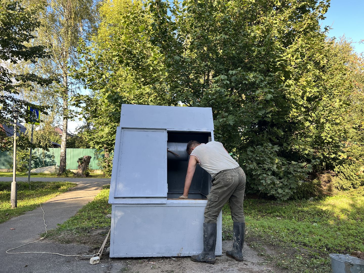 Химки, благоустройство, колодец