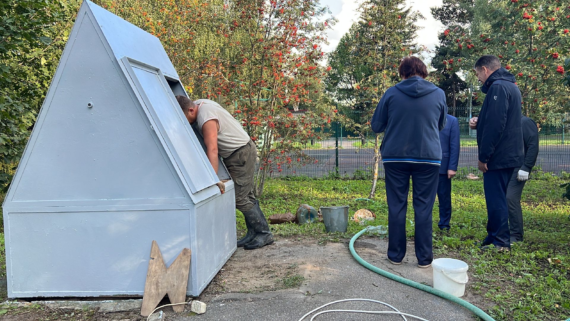 Химки, благоустройство, колодец