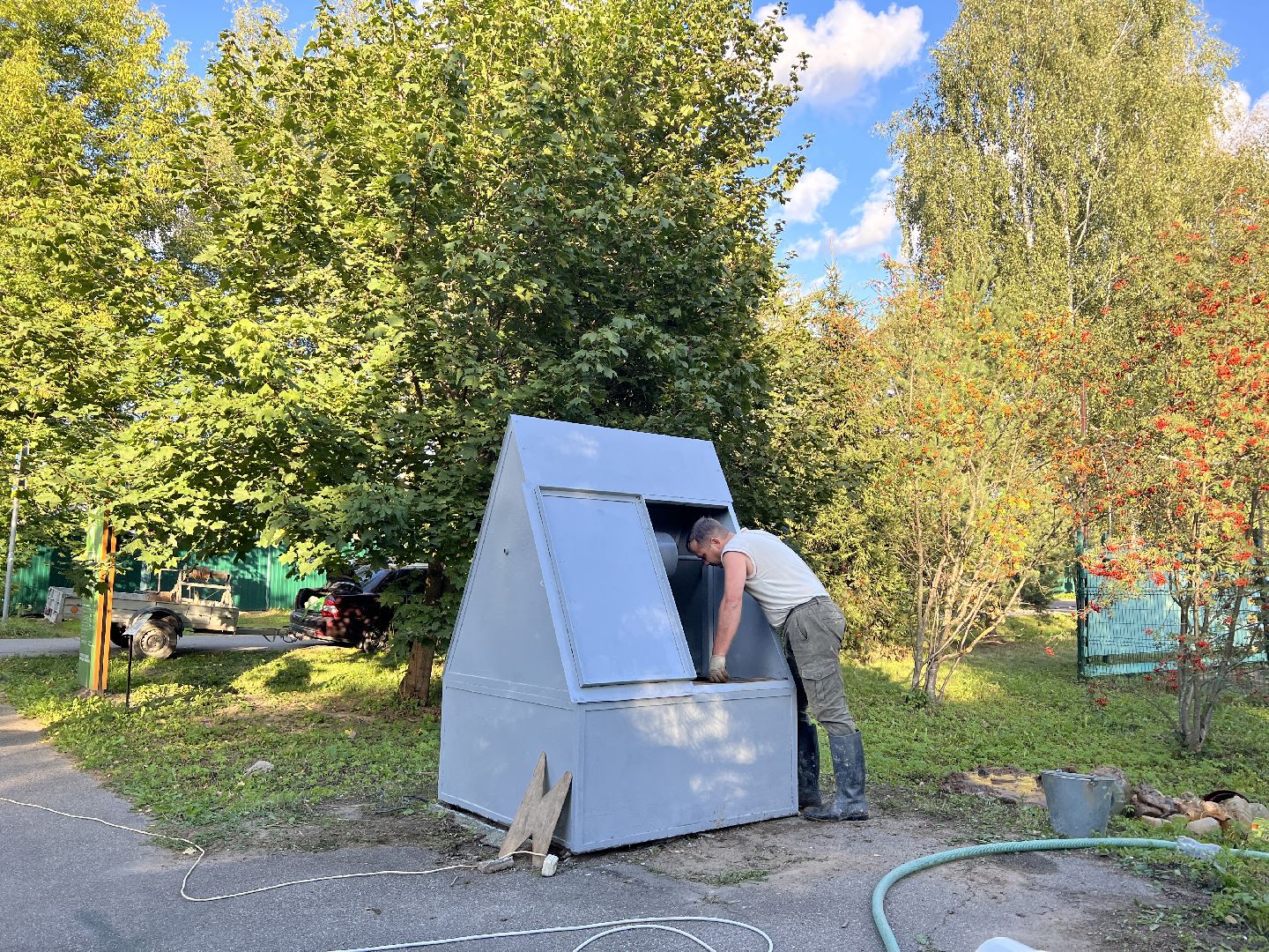 Химки, благоустройство, колодец