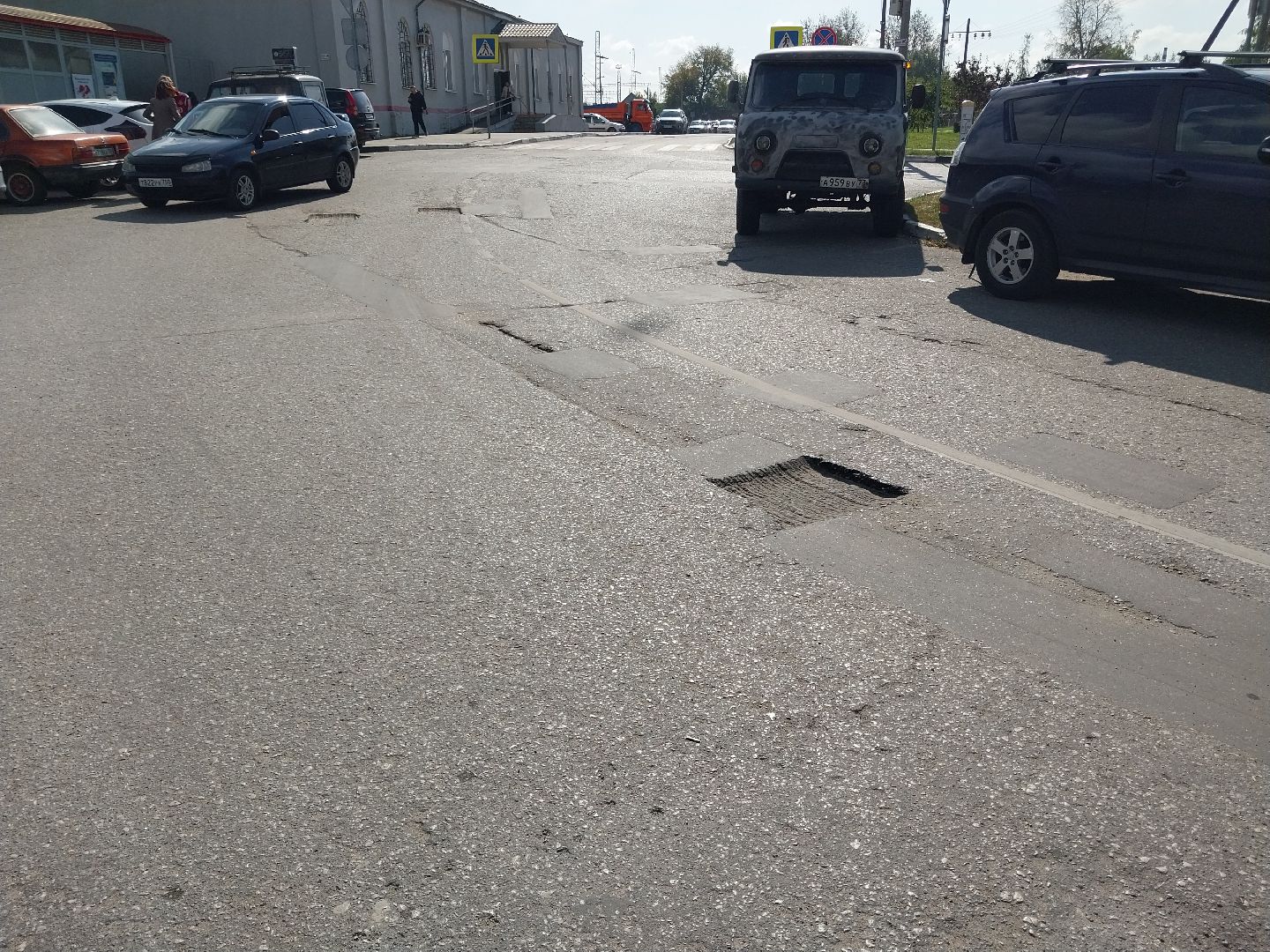 Коломна, дороги, ямочный ремонт, железнодорожная станция