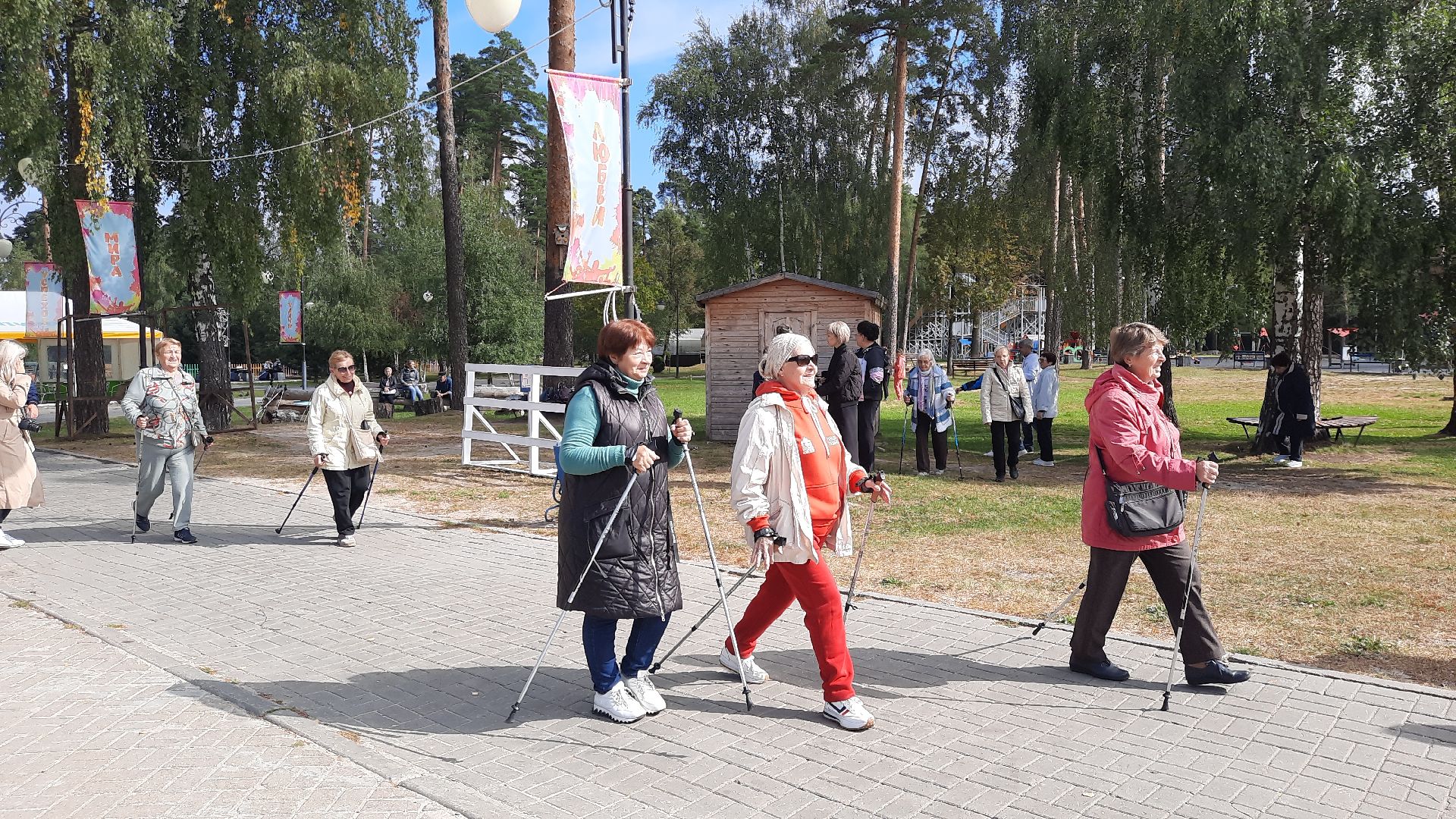 Шатура, северная ходьба, осень, осенний марафон, активное долголетие