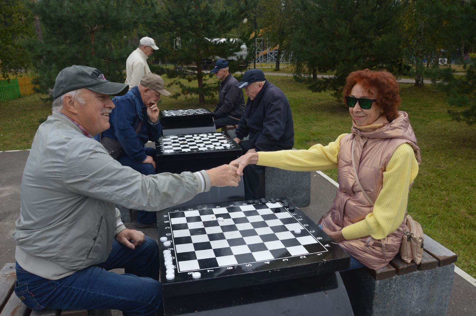 Шатура, парк, Шахматы, шашки, турнир