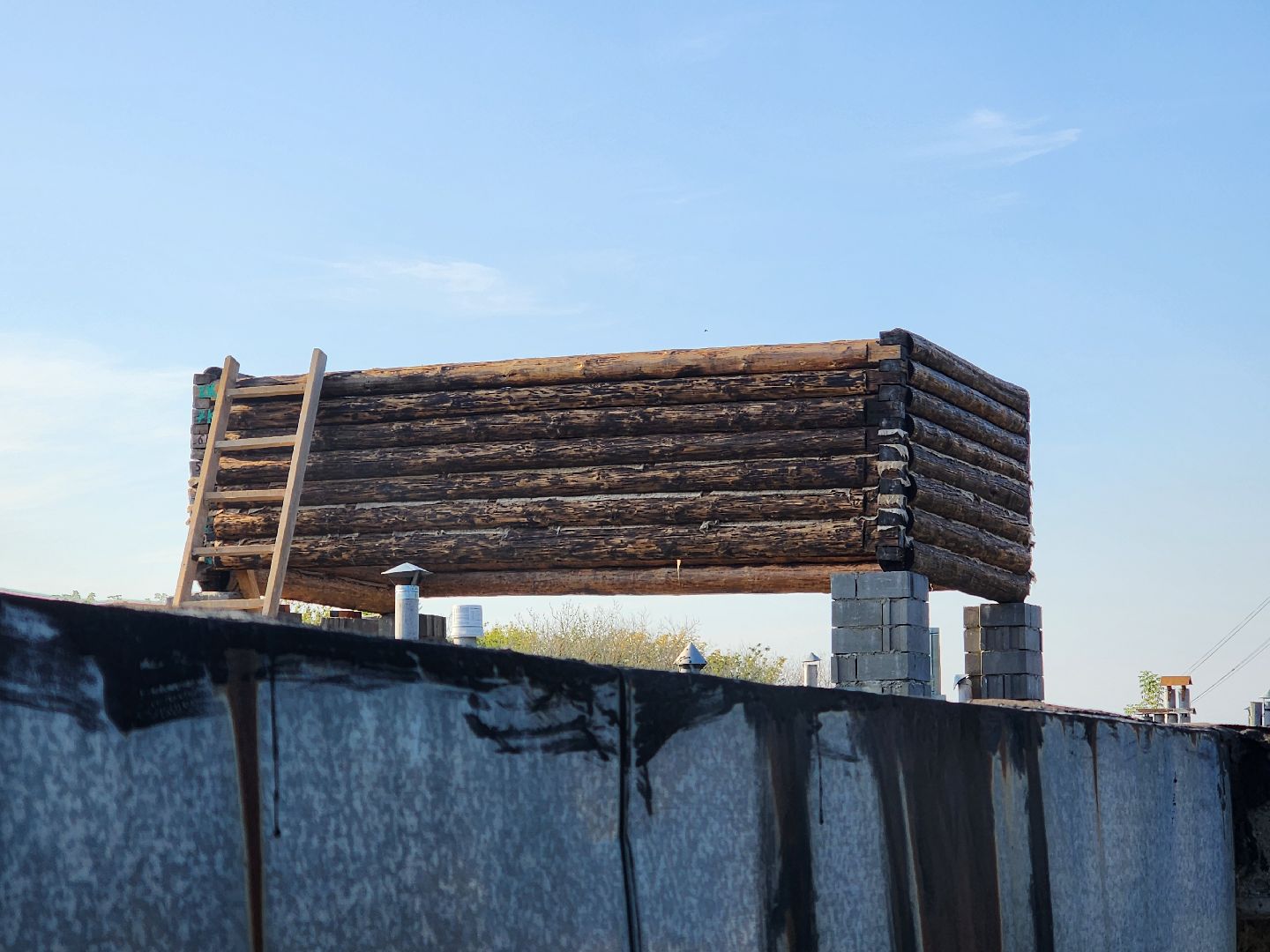 необычная, постройка, гараж, кооператив, изба