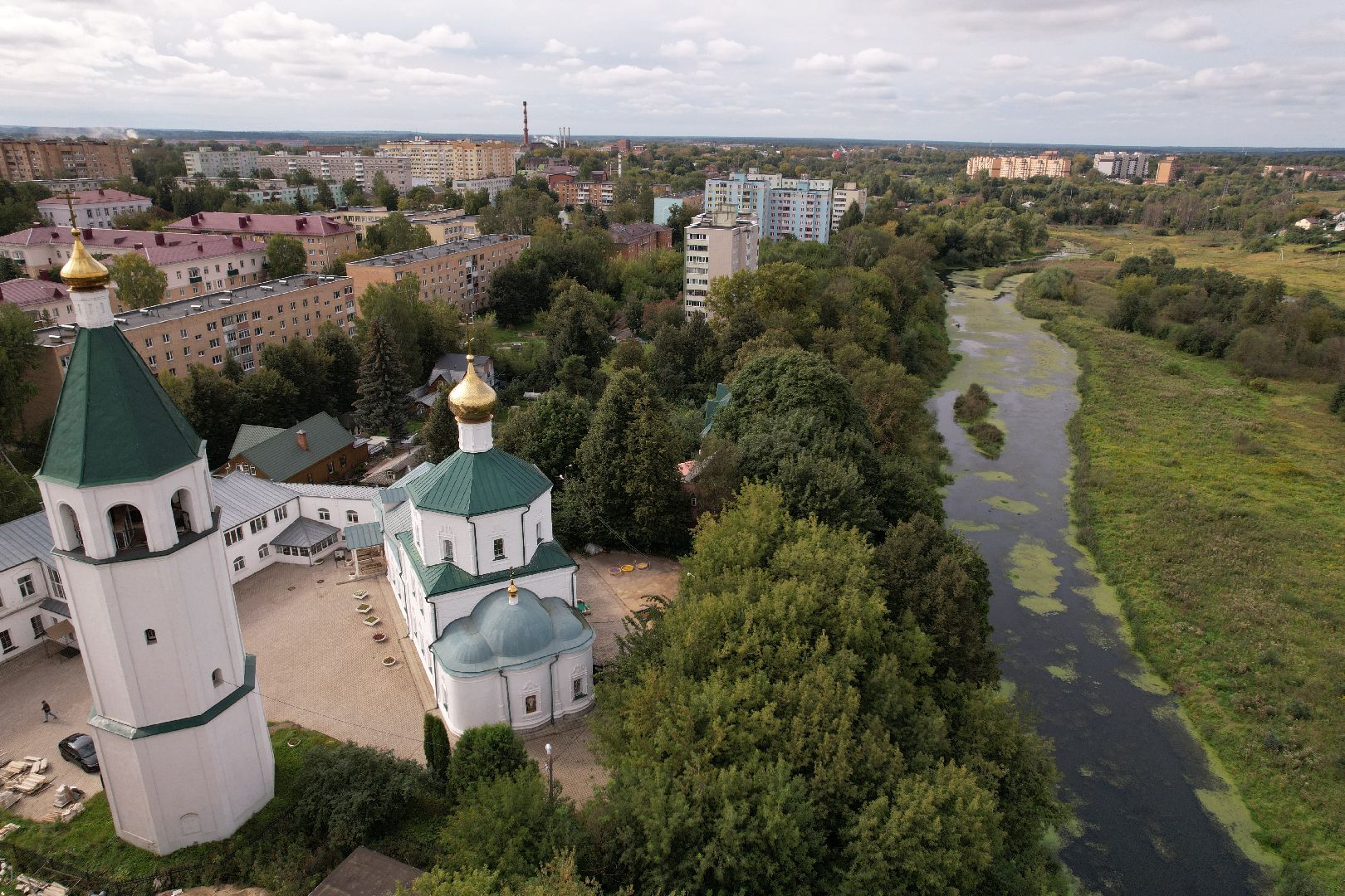 Клин, церковь, видео с коптера,