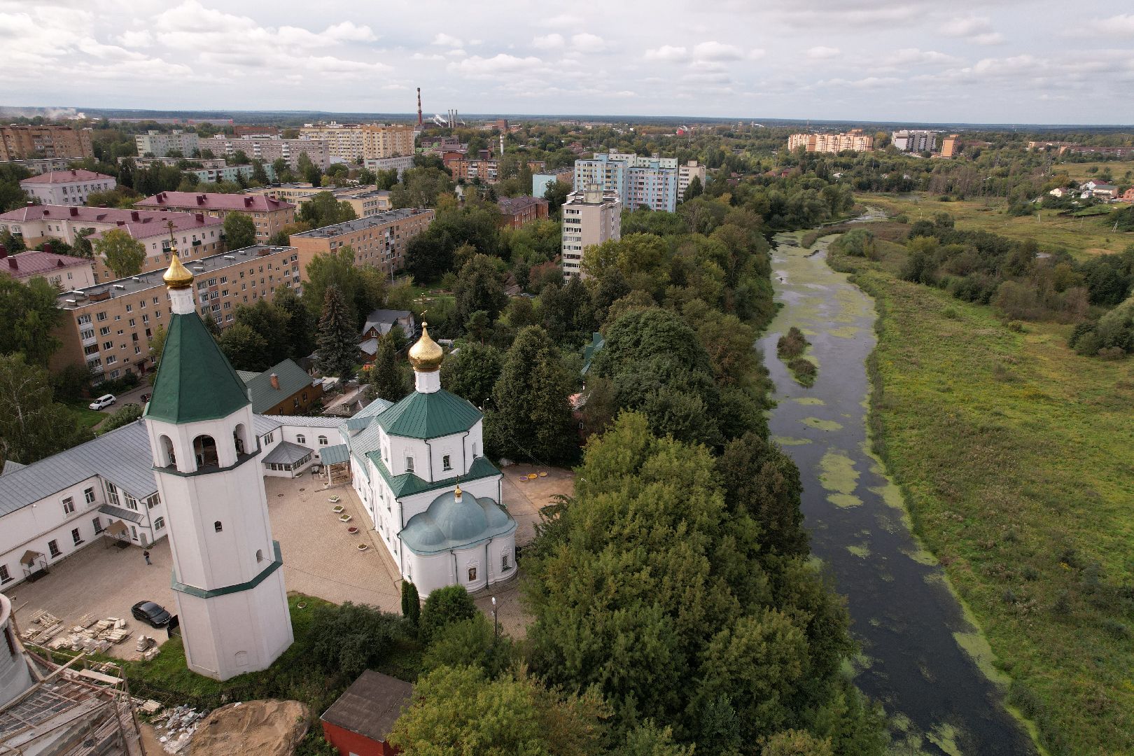 Клин, церковь, видео с коптера,