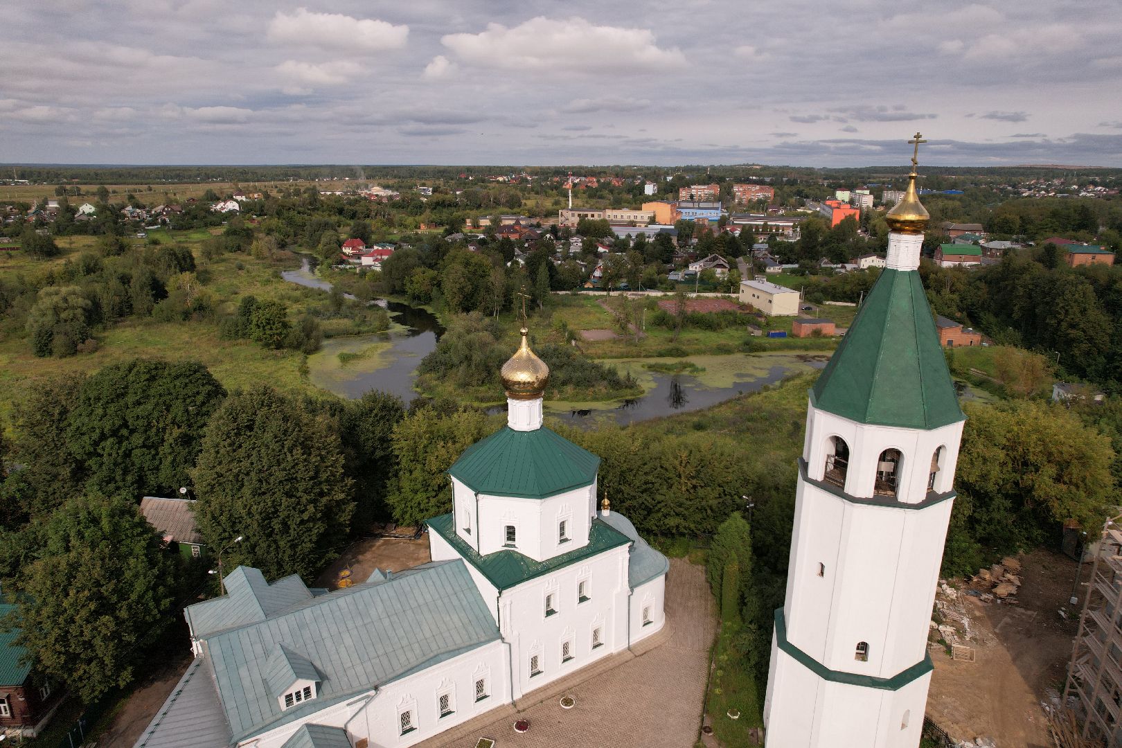 Клин, церковь, видео с коптера,