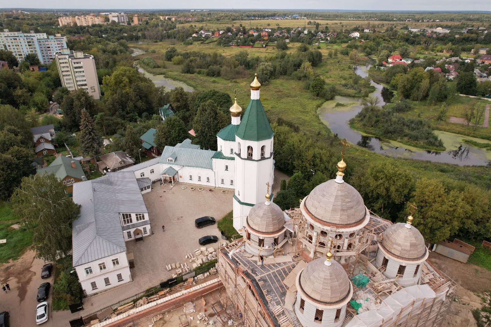 Клин, церковь, видео с коптера,