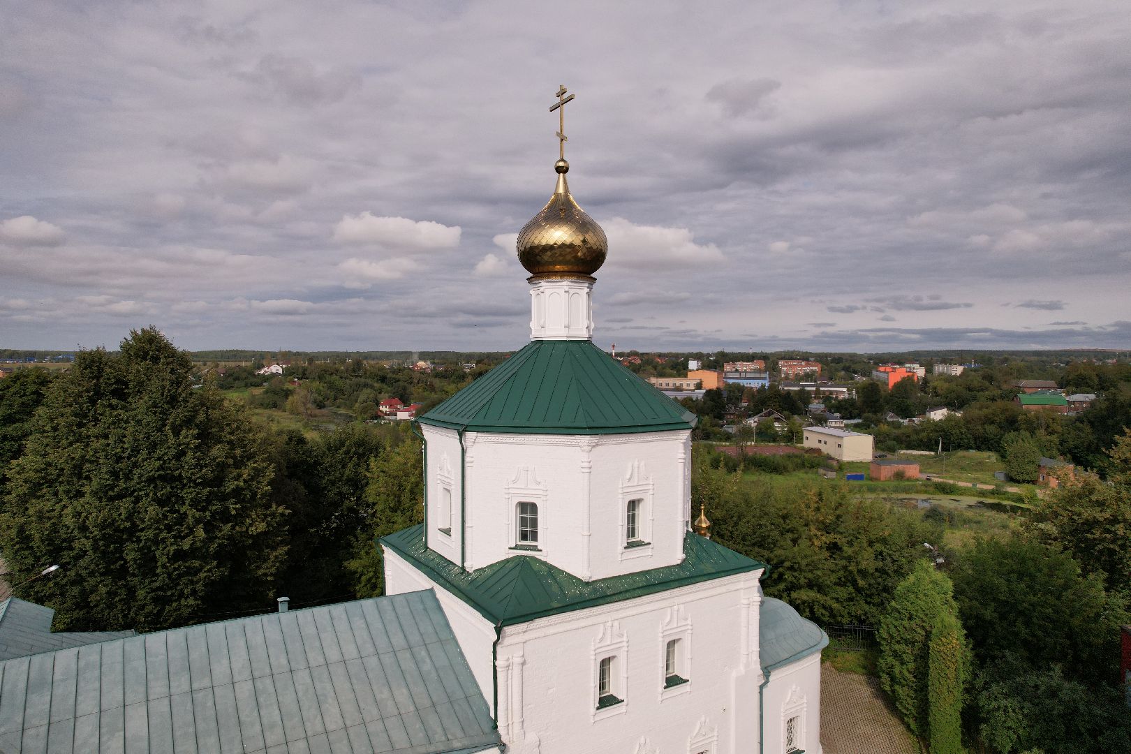 Клин, церковь, видео с коптера,