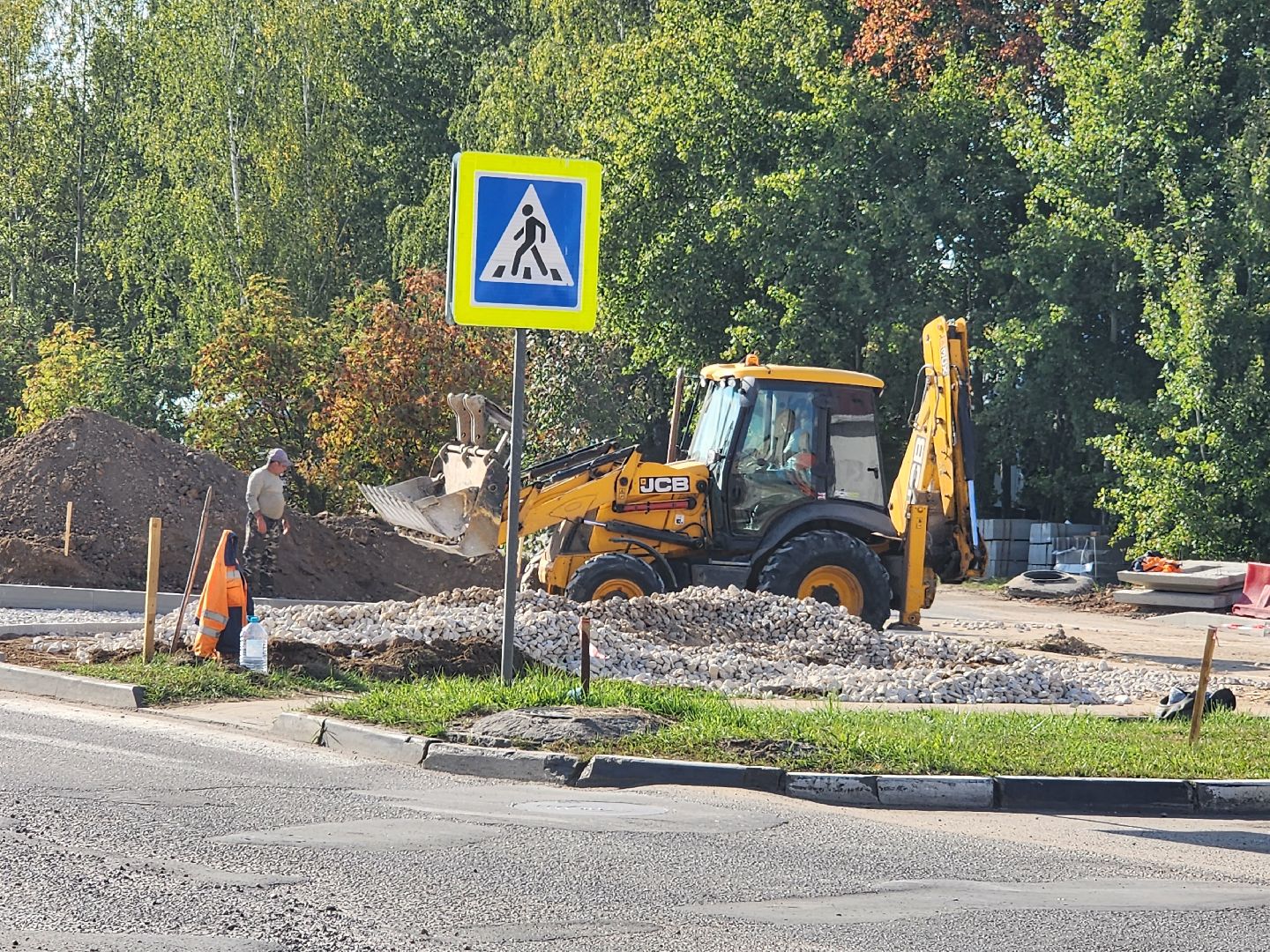 круговое движение, строительство дорог, транспорт, серпухов, улицавесенняя, улицагорького,