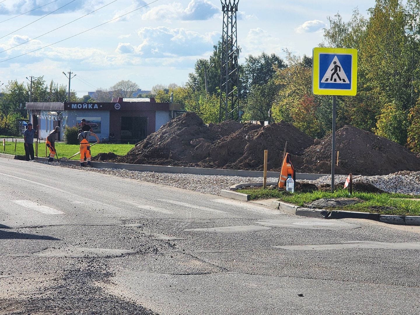 круговое движение, строительство дорог, транспорт, серпухов, улицавесенняя, улицагорького,