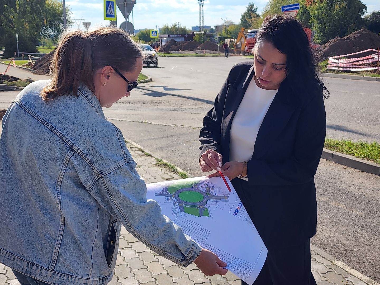 круговое движение, строительство дорог, транспорт, серпухов, улицавесенняя, улицагорького,