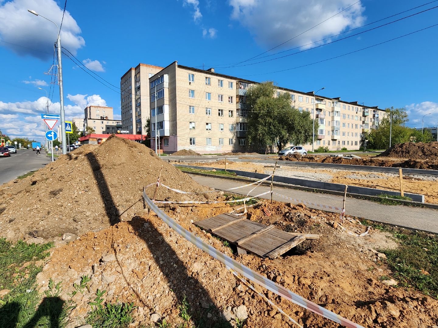 круговое движение, строительство дорог, транспорт, серпухов, улицавесенняя, улицагорького,