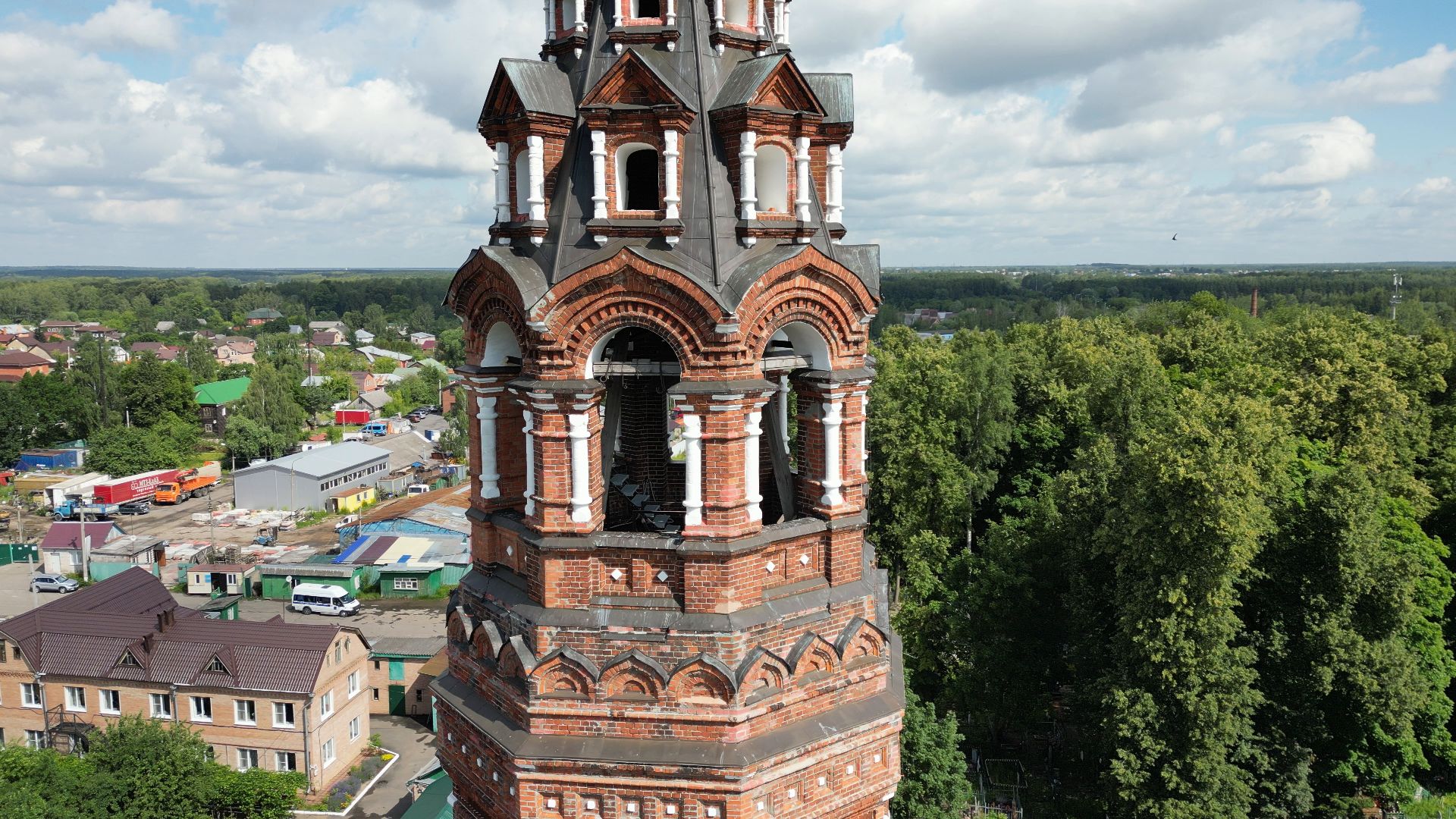 монастырь, павловский посад, церковь,видео с коптера,