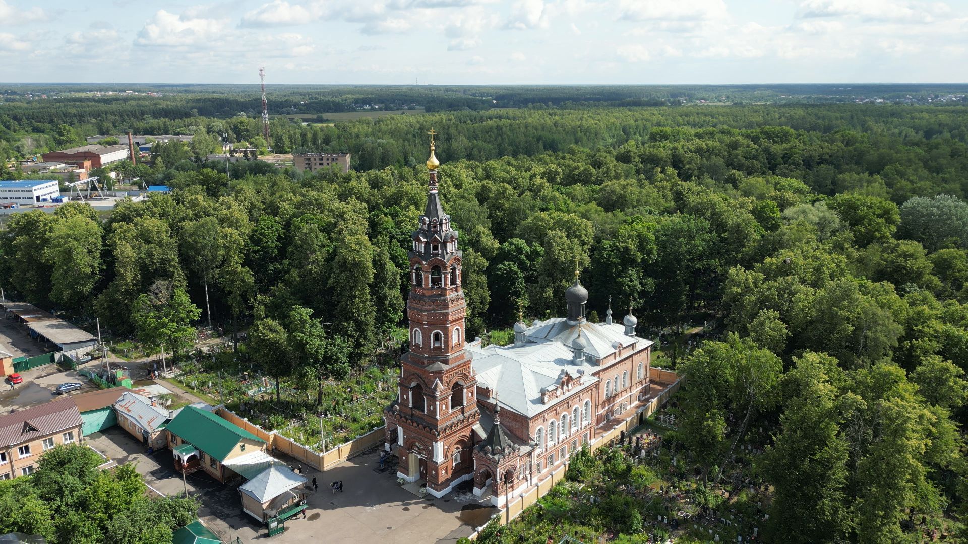монастырь, павловский посад, церковь,видео с коптера,