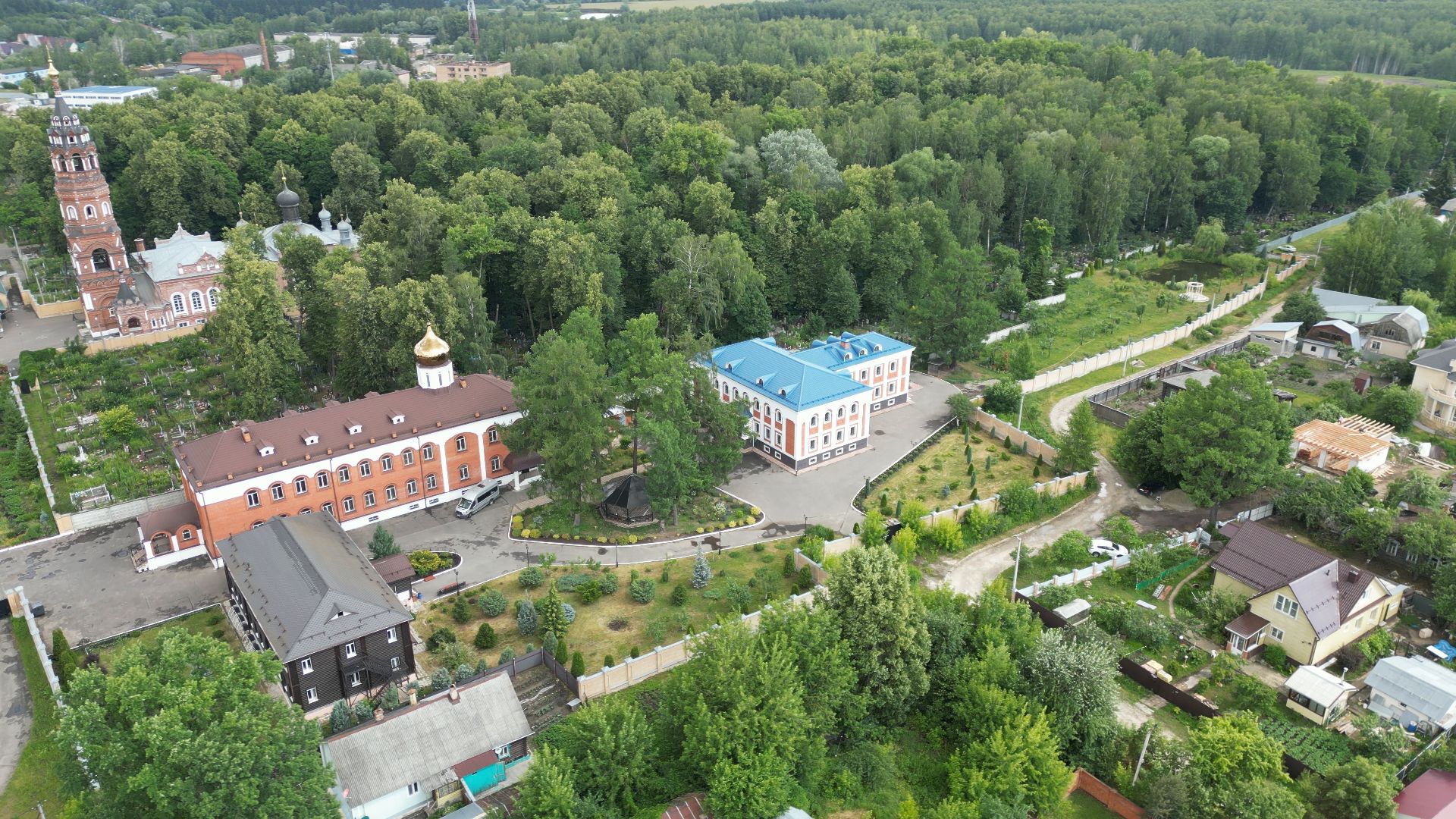 монастырь, павловский посад, церковь,видео с коптера,