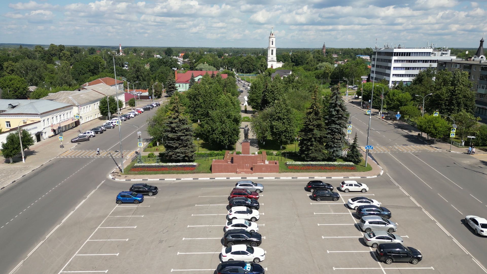 площадь, павловский посад,видео с коптера,