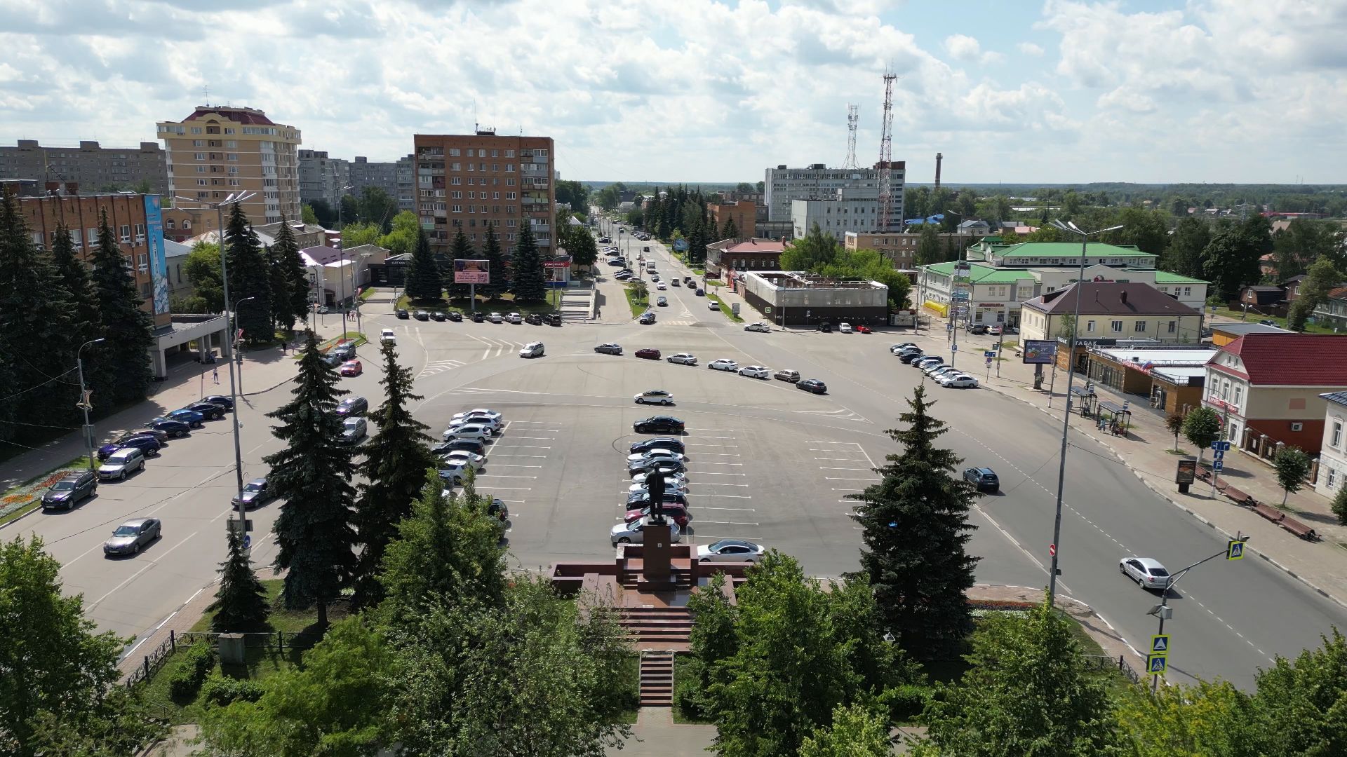 площадь, павловский посад,видео с коптера,