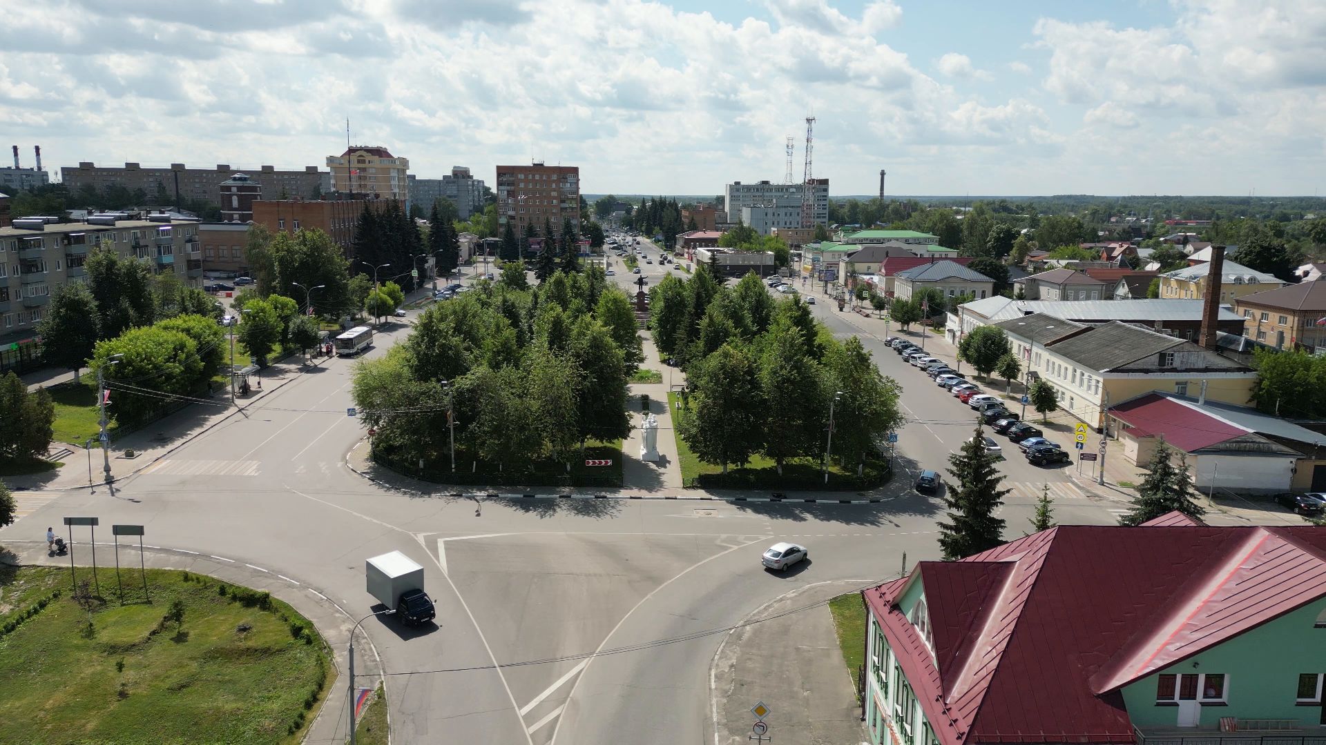 площадь, павловский посад,видео с коптера,