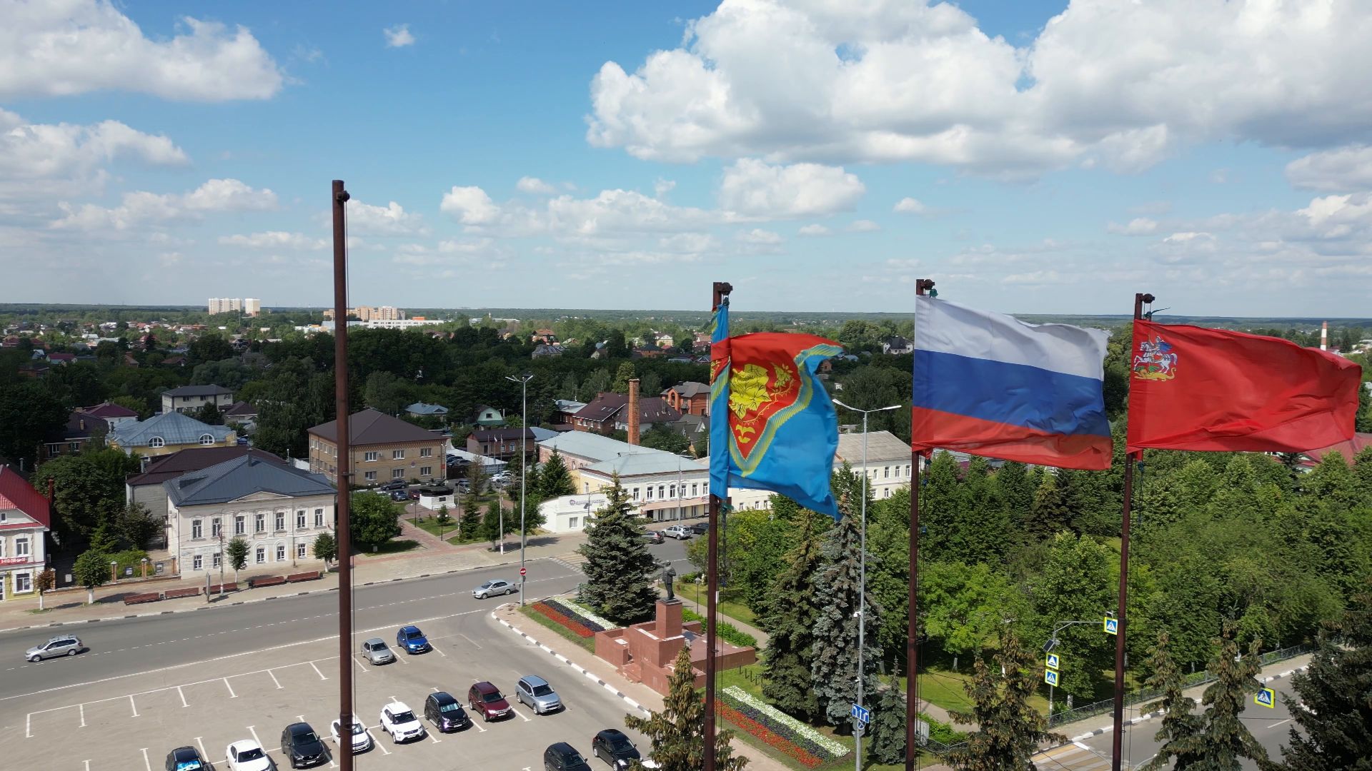 площадь, павловский посад,видео с коптера,