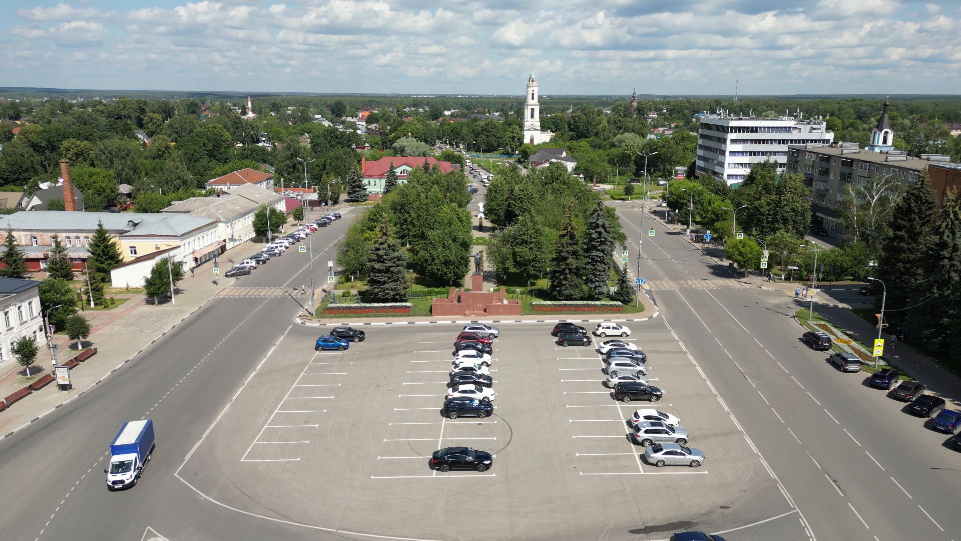 площадь, павловский посад,видео с коптера,