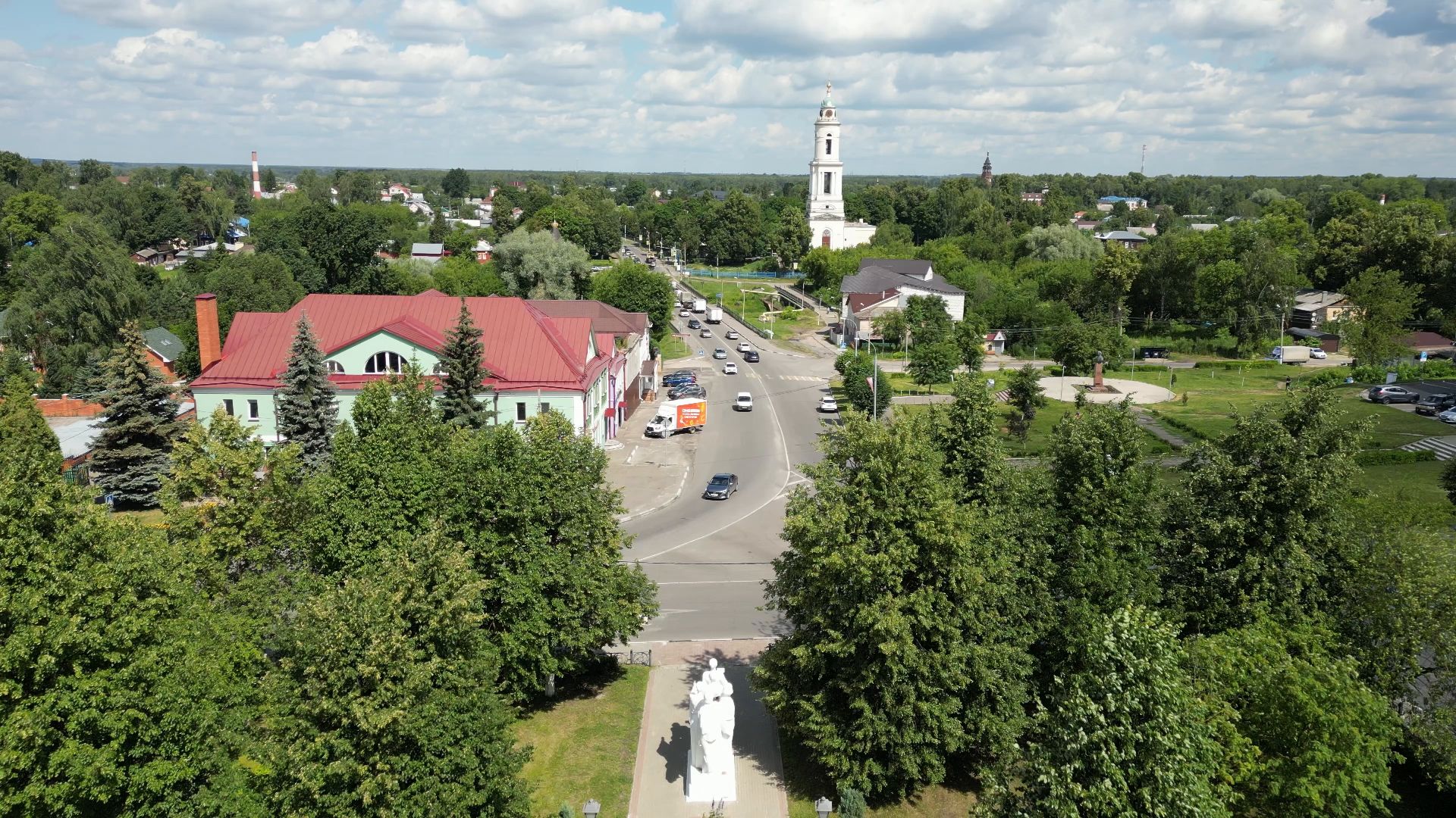 площадь, павловский посад,видео с коптера,