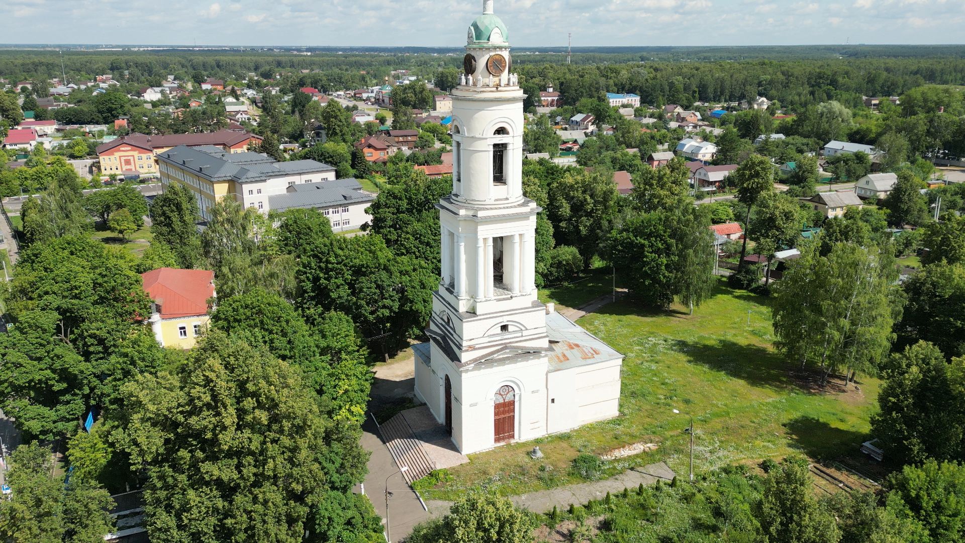 павловский посад, церковь, князь,видео с коптера,
