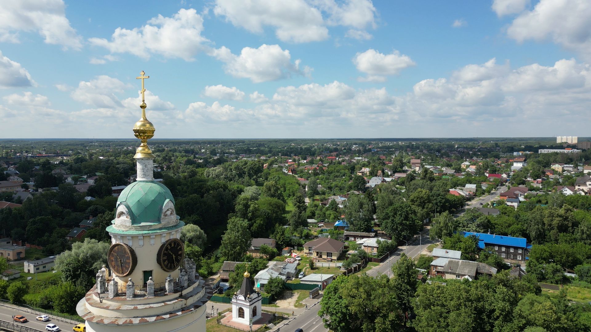 павловский посад, церковь, князь,видео с коптера,