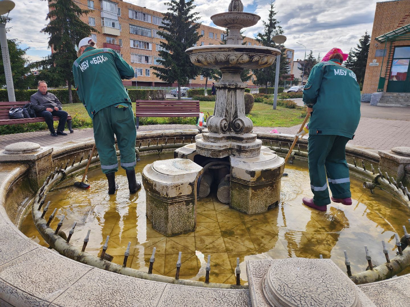 подмосковье, фонтан, благоуйстройство, серебристый пруд,