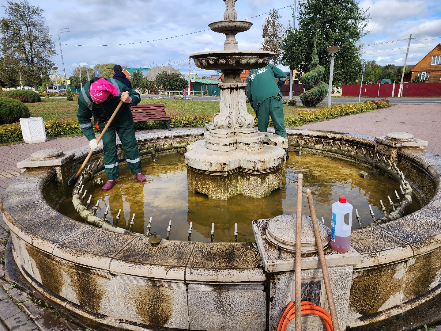 подмосковье, фонтан, благоуйстройство, серебристый пруд,