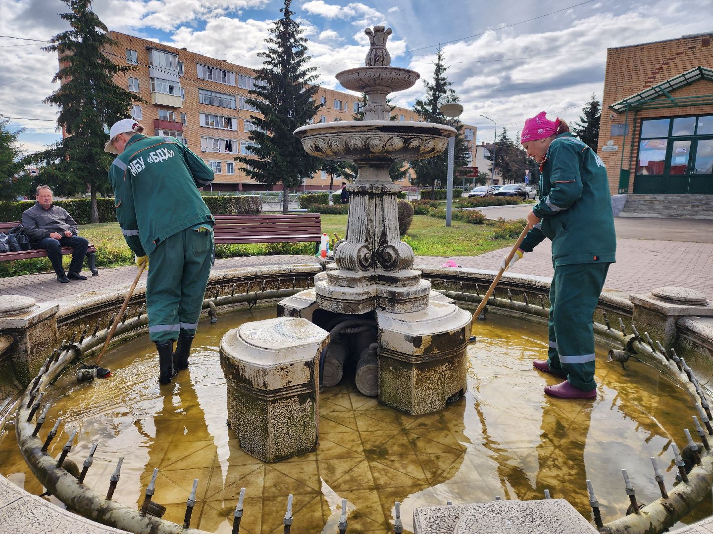 подмосковье, фонтан, благоуйстройство, серебристый пруд,
