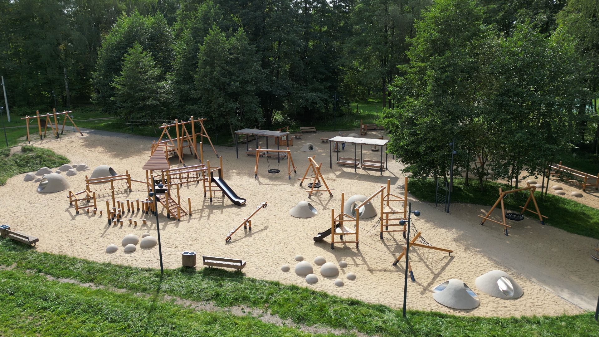 орехово-зуево, парки, благоустройство,видео с коптера,