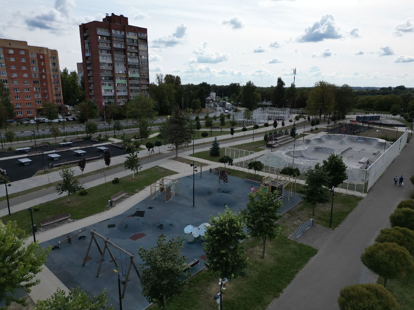 орехово-зуево, парки, благоустройство,видео с коптера,